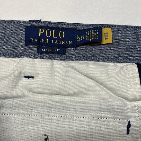 Polo Ralph Lauren Mens Big & Tall 42T Navy Classic Fit 11" Shorts 100% Cotton - Picture 9 of 9